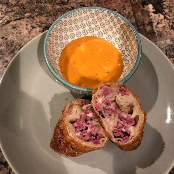 Egg Roll Reuben Wraps