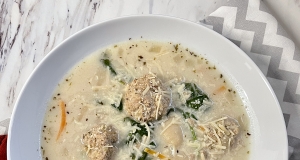 Gnocchi, Spinach, and Meatball Soup