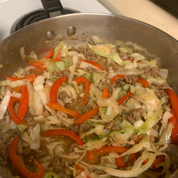 Black Pepper Beef and Cabbage Stir Fry