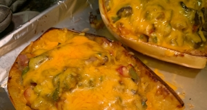 Spaghetti Squash Casserole in the Shell