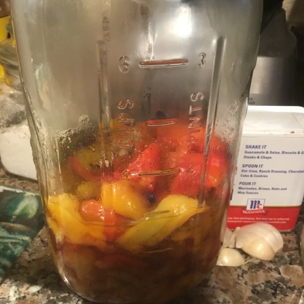 Roasted Bell Peppers with Simple Vinaigrette