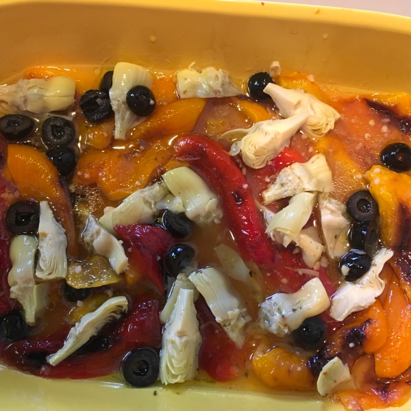 Roasted Bell Peppers with Simple Vinaigrette