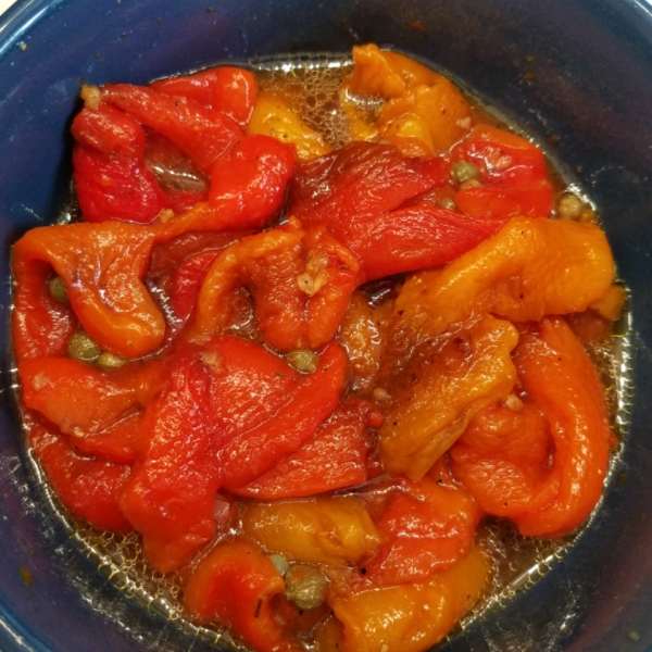 Roasted Bell Peppers with Simple Vinaigrette