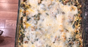 Sausage Spinach Alfredo Lasagna