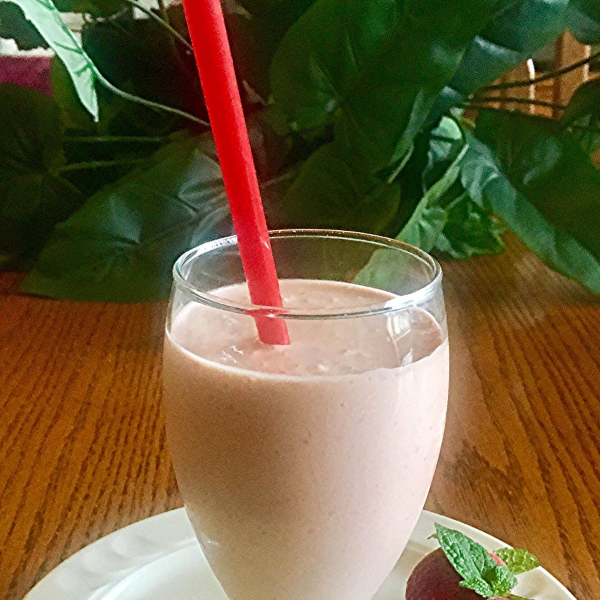 Strawberry-Banana-Peanut Butter Smoothie