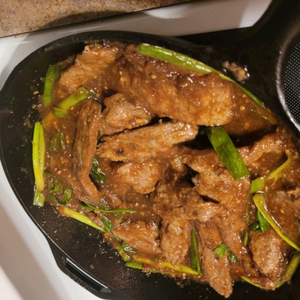 Mongolian Beef and Spring Onions