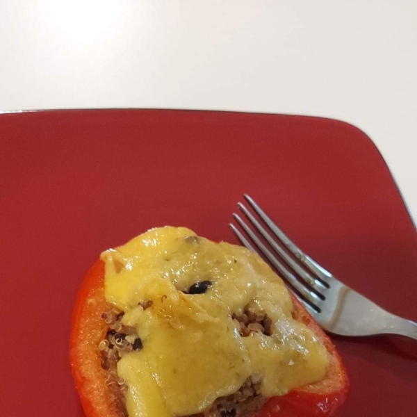 Vegetarian Mexican Inspired Stuffed Peppers