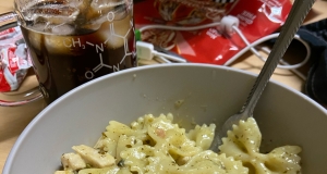 Creamy Pesto Chicken and Bow Ties