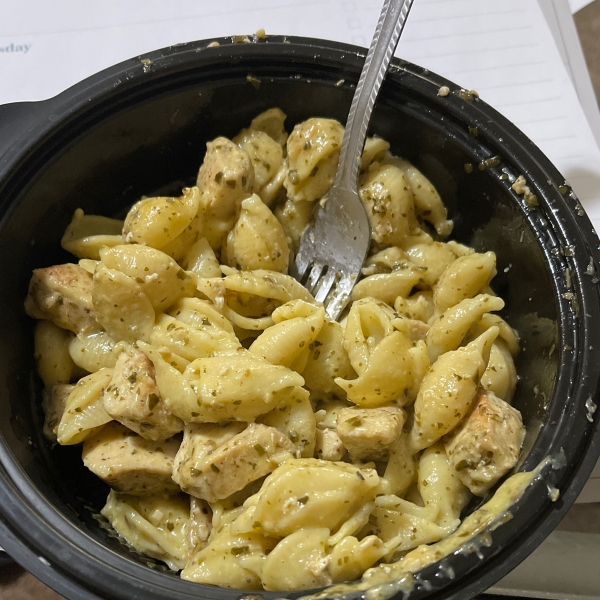 Creamy Pesto Chicken and Bow Ties