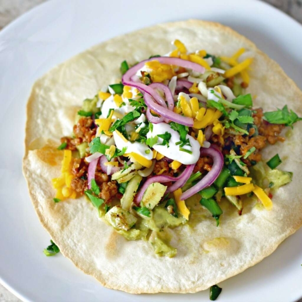 Crispy Ground Turkey Tostadas