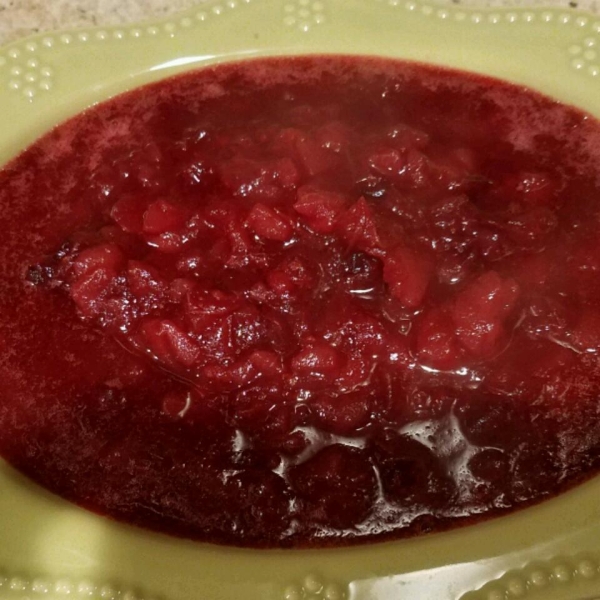 Cranberry Sauce with Honey and Pears