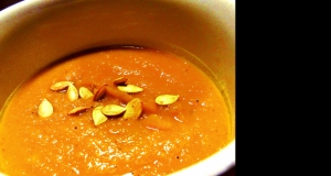 Roasted Acorn, Butternut, and Apple Soup