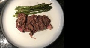 Strip Steak with Red Wine Cream Sauce