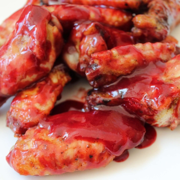 Hot Blackberry BBQ Chicken Wings