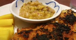 Coconut Tilapia with Apricot Dipping Sauce