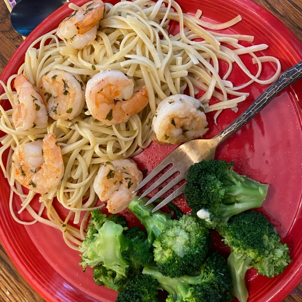 Garlic Shrimp Linguine