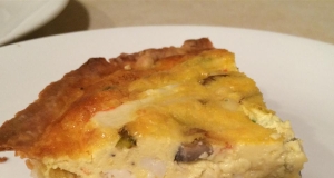 Crab and Mushroom Quiche