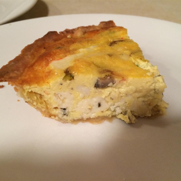 Crab and Mushroom Quiche