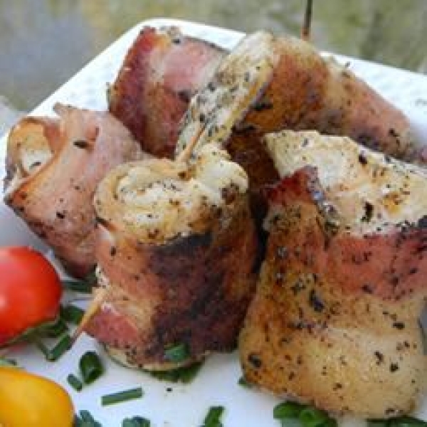 Bacon-Wrapped Halibut