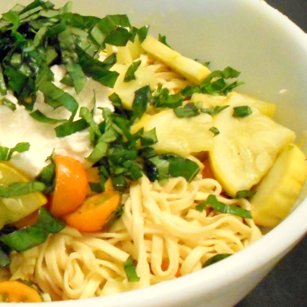 Linguine with Summer Squash, Tomatoes, and Basil