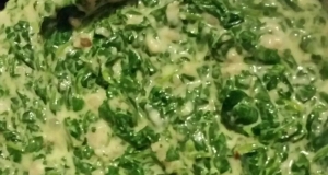 Quick and Easy Creamed Bacon Spinach