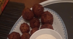 Mom's Potato Fritters with Lemon-Dill Dipping Sauce