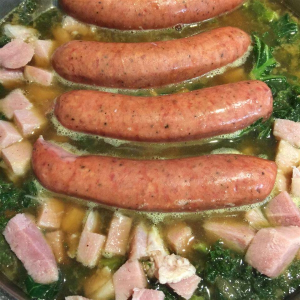 North German Gruenkohl (Kale) and Sausage