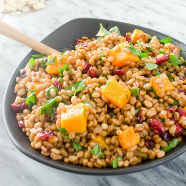 Autumn Butternut Squash and Wheat Berry Salad