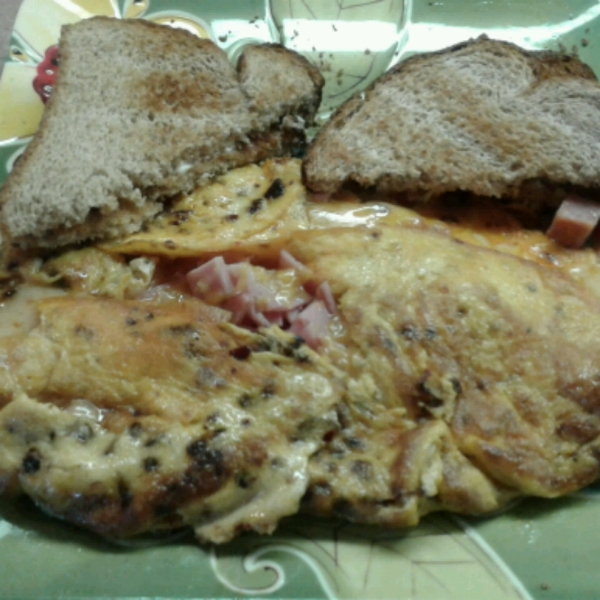 Chili Crisp Ham and Cheese Omelet