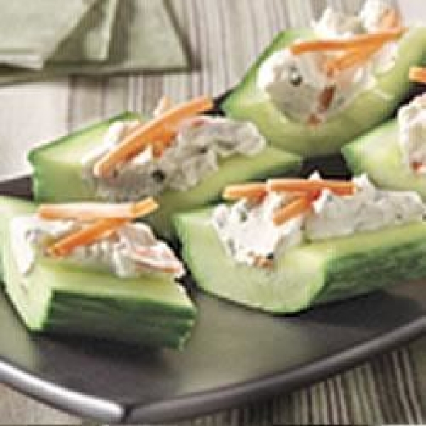 Cream Cheese 'n Herb Cucumber Bites