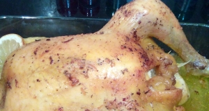 Moist Garlic Roasted Chicken