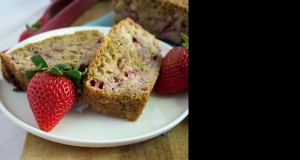 Healthy Strawberry Rhubarb Bread