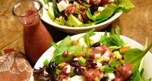 Green Apple Salad With Blueberries, Feta, And Walnuts