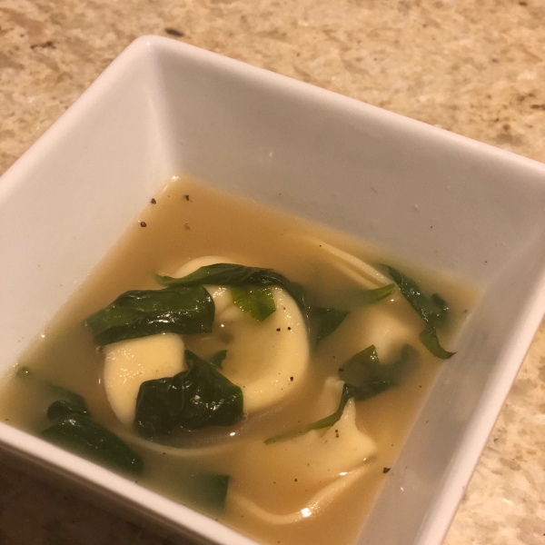 Tortellini in Chicken Broth