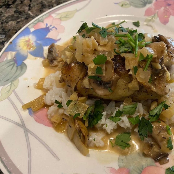 Creamy Garlic and Mushroom Chicken Thighs