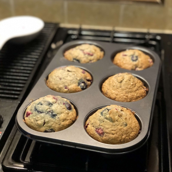 Saskatoon Berry Oat Muffins