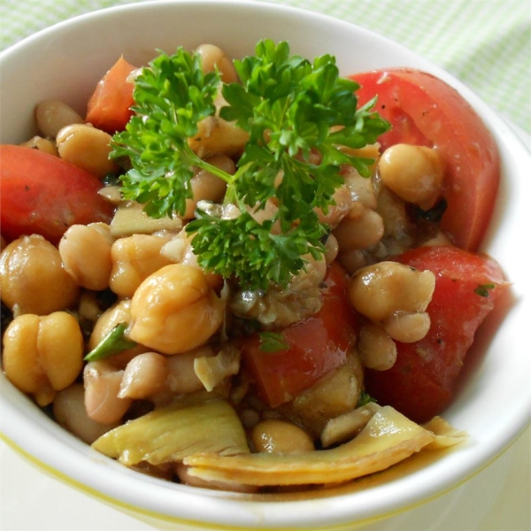 New Year Three-Bean and Artichoke Salad