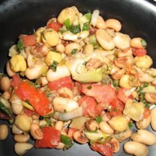 New Year Three-Bean and Artichoke Salad