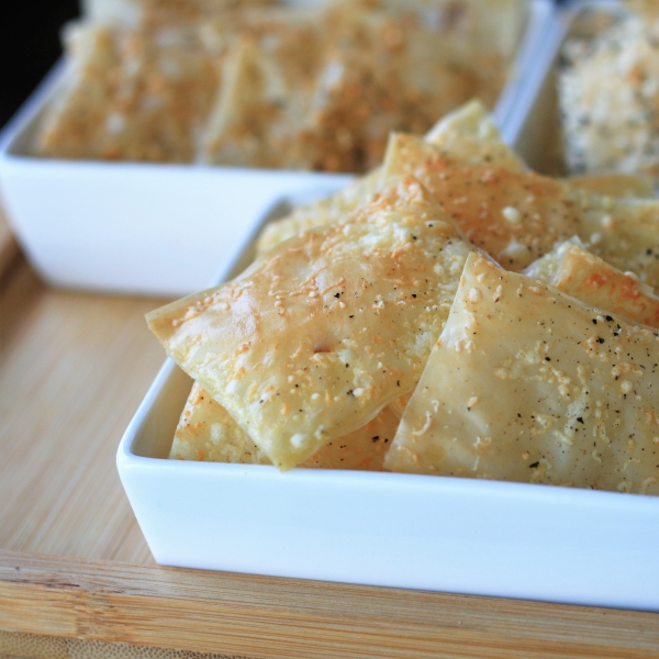 Truffle-Parmesan Phyllo Crackers