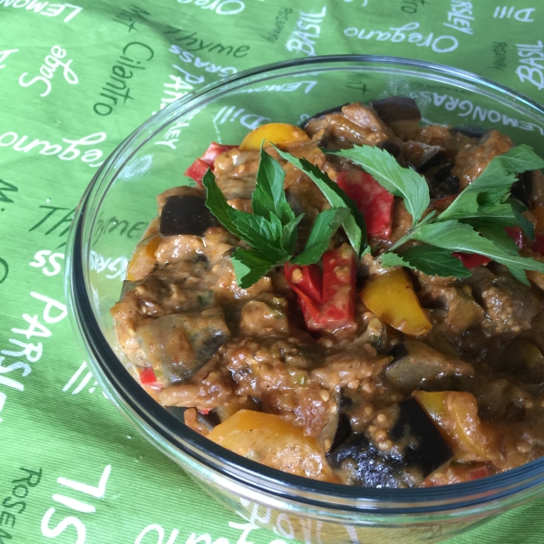 Vegan Eggplant Curry with Fresh Mint