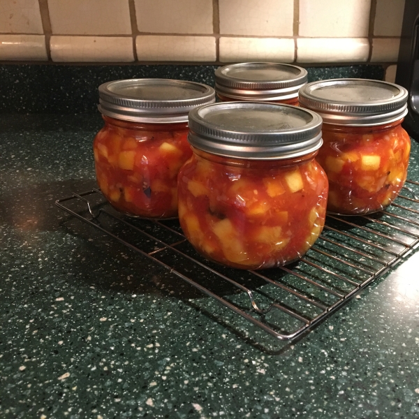 Peach Salsa with Habaneros