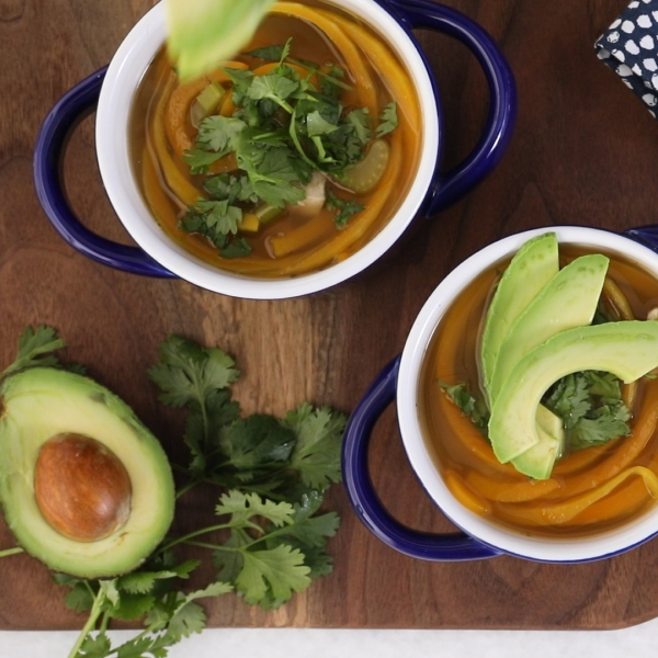 Butternut Squash Noodle Soup with Turkey