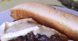 Roast Beef Subs with Balsamic Onions and Brie Cheese