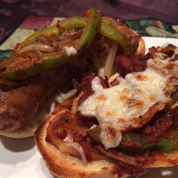 Sausage, Pepper, and Onion Sandwiches