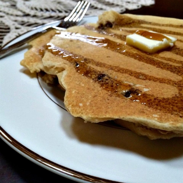 Whole Wheat Chocolate Chip Pancakes