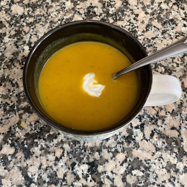 Curried Butternut Squash and Pear Soup