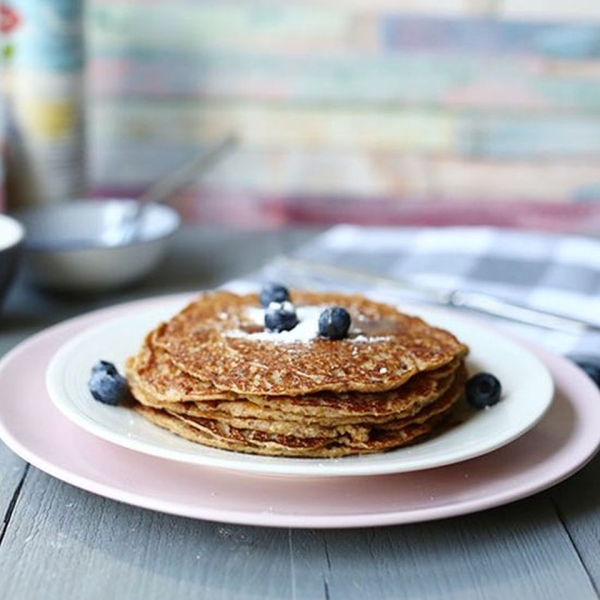 Vegan Banana Peanut Butter Pancakes