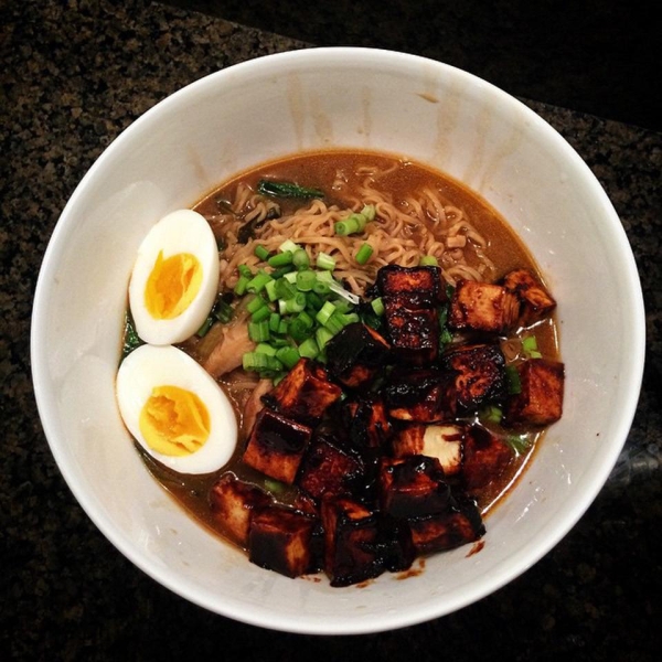 Tofu Mushroom Ramen Soup