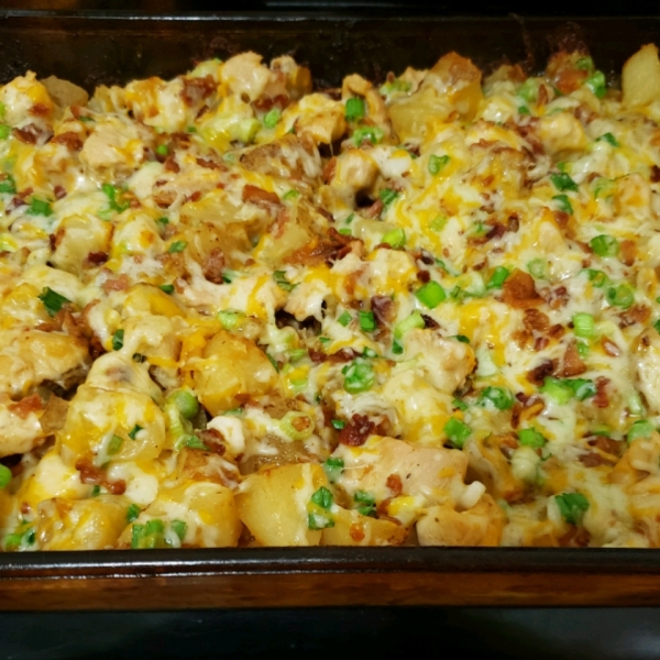 Buffalo Chicken and Potato Casserole