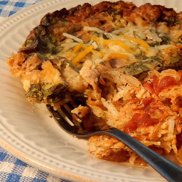 Egg, Spinach, and Mushroom Slow Cooker Casserole